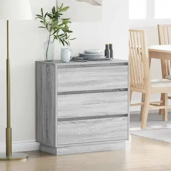 Wysoka jakość VidaXL Szafka Nocna Szary 71 x 34,5 x 75 cm Drewno inżynieryjne - Hurtownia wielobranżowa Lumarko